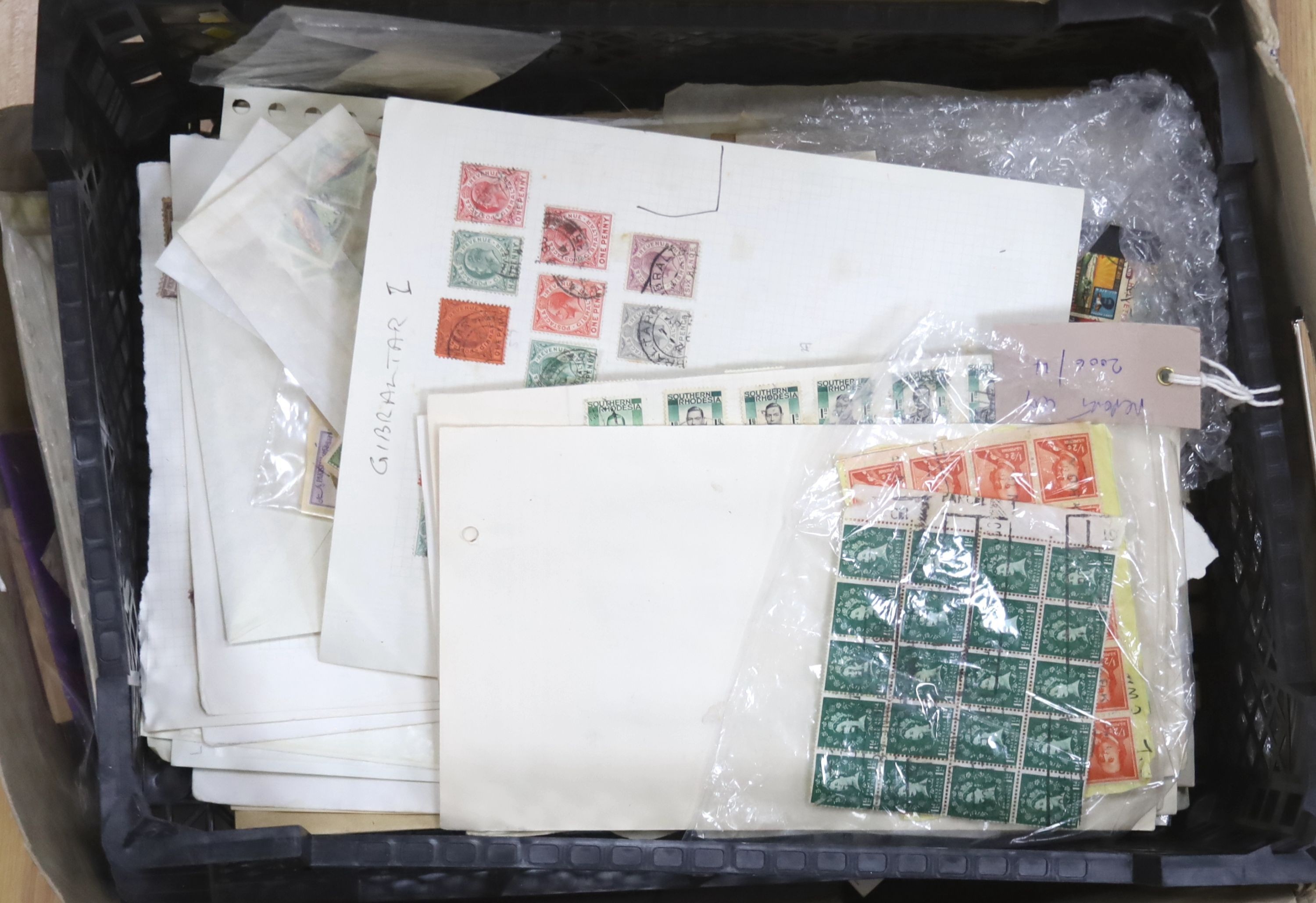 Various world stamps and first day covers, in albums and loose.